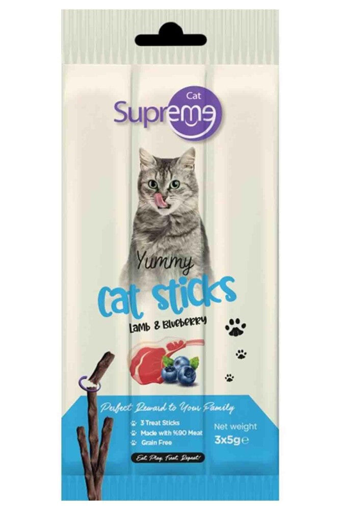 Supreme Cat Kuzu Ve Yaban Mersinli Kedi Ödül Çubuğu 3 X 5 GR | SRC: Barcode: 8684207638048